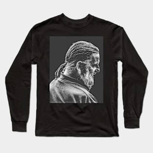 Street Photography - longhaird bearded man Long Sleeve T-Shirt